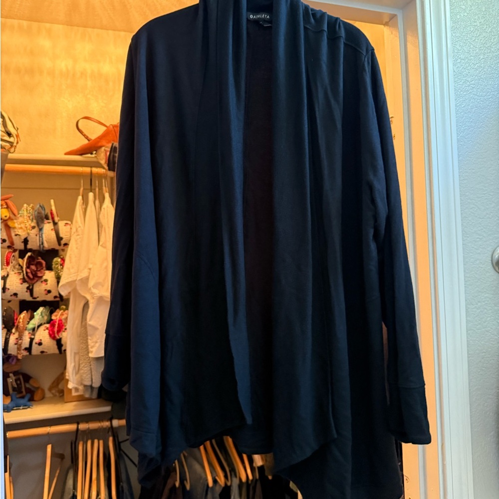 Athleta Black Open Front Cardigan